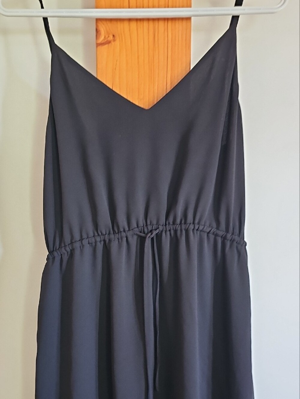 Babaton Black Spaghetti-Strap Mini Dress